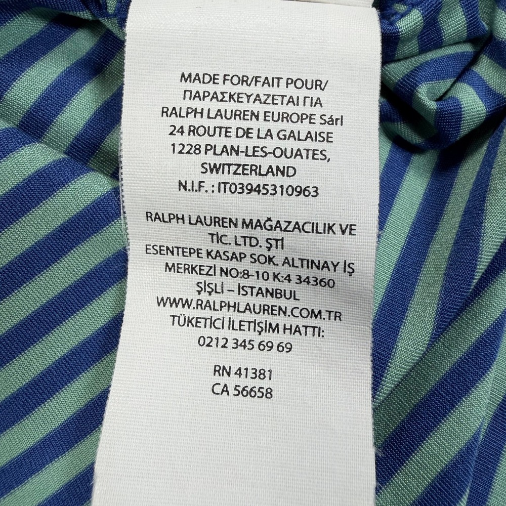 RLX Ralph Lauren Polo Shirt Mens XL Blue Striped Performance Short Sleeve Good - Picture 10 of 11